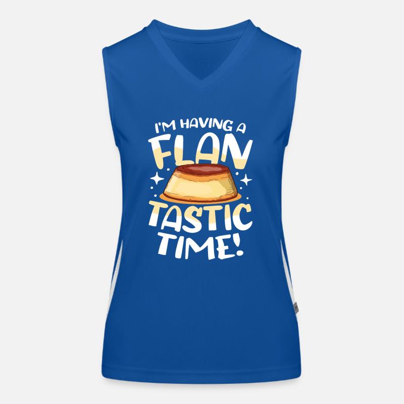 I'm Having A Flan-tastic Time Funktionelles Kontrast-Tank Top für Frauen