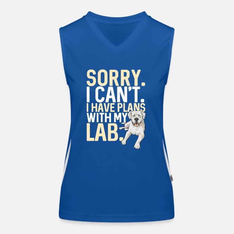 Labrador Retriever blanc Labrador Labrador blanc Débardeur respirant contrasté Femme
