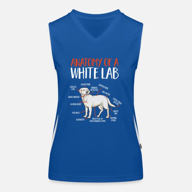 Weißer Labrador Retriever Weißer Lab Funktionelles Kontrast-Tank Top für Frauen