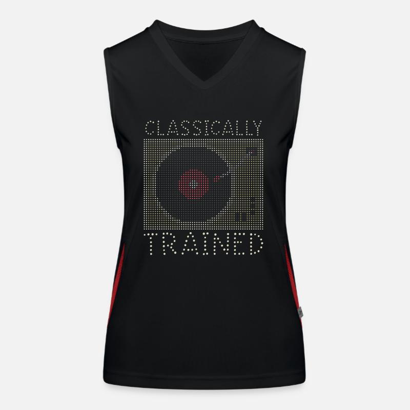 Classically Trained Vintage Turntables Women's Functional Contrast Tank Top