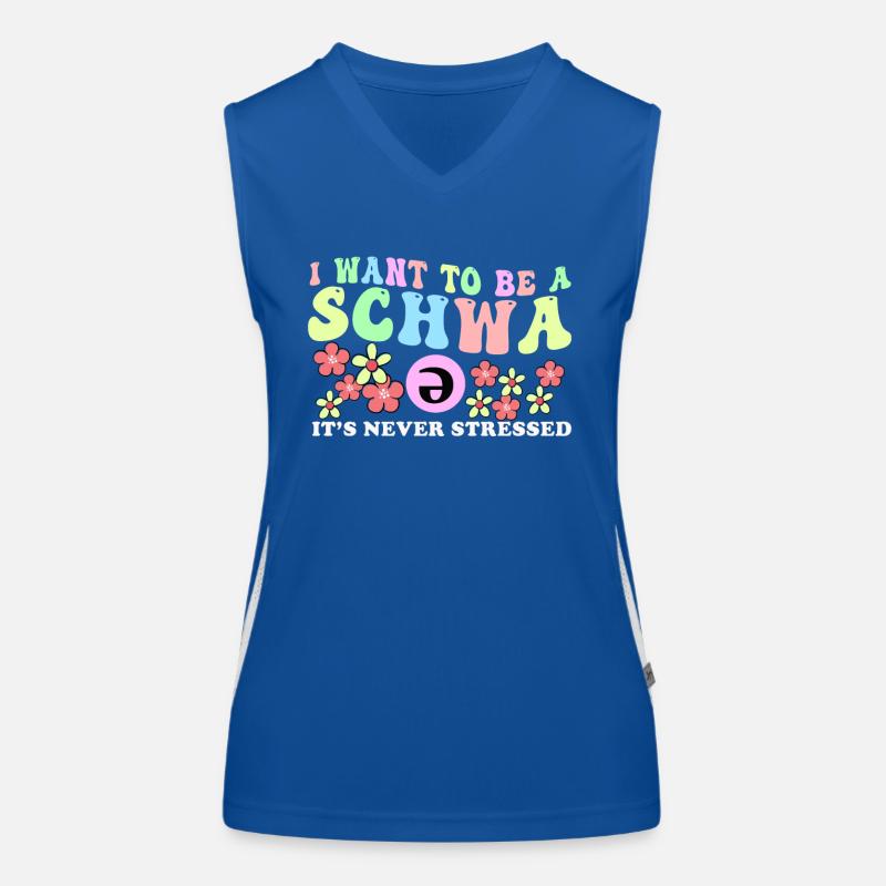 I Want To Be A Schwa Its Never Stressed Women's Functional Contrast Tank Top