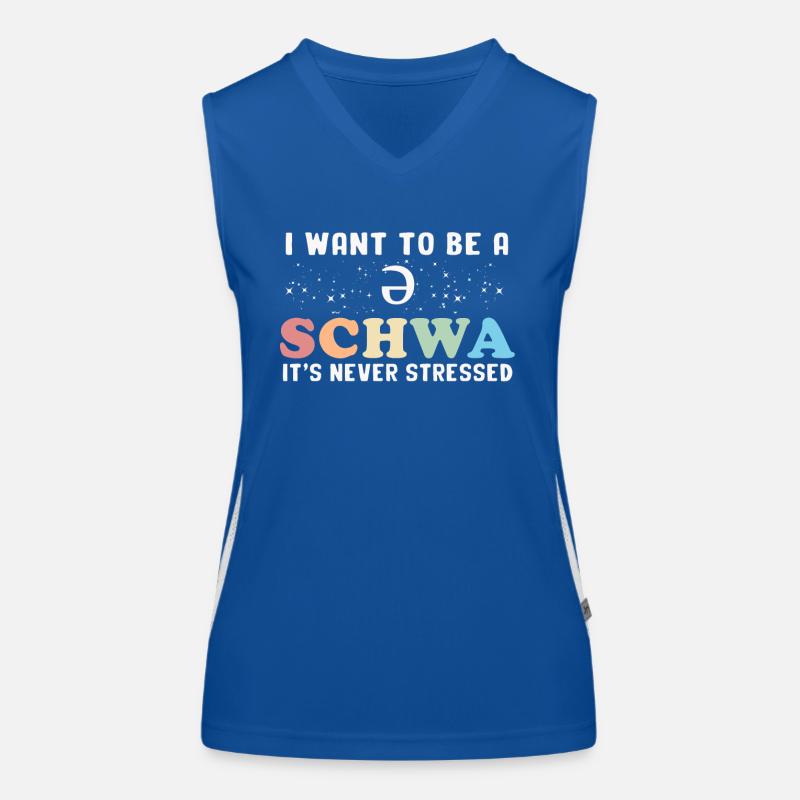 I Want To Be A Schwa Its Never Stressed Women's Functional Contrast Tank Top