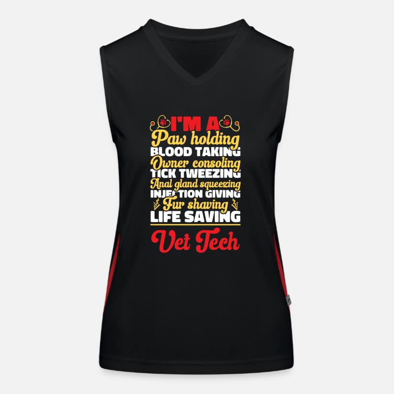 Vet Tech Veterinary Veterinary Technician Women's Functional Contrast Tank Top