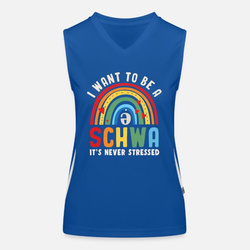 I Want To Be A Schwa Its Never Stressed Women's Functional Contrast Tank Top