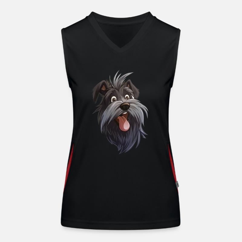Skye Terrier | Illustration de dessin animé Débardeur respirant contrasté Femme