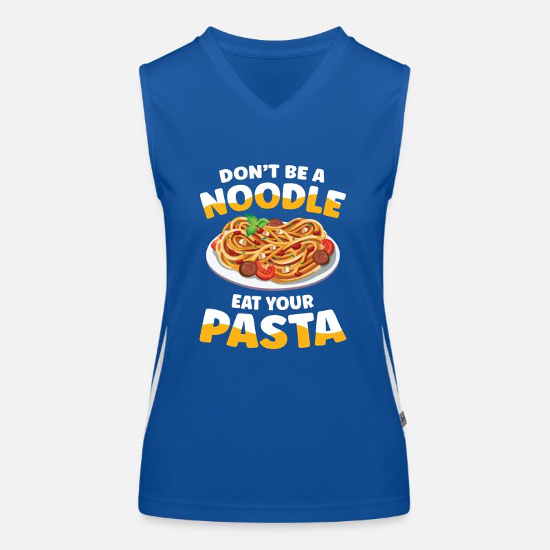 Don't Be A Noodle Eat Your Pasta Funktionelles Kontrast-Tank Top für Frauen