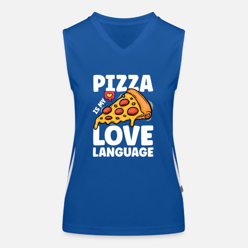 Pizza Is My Love Language Funktionelles Kontrast-Tank Top für Frauen