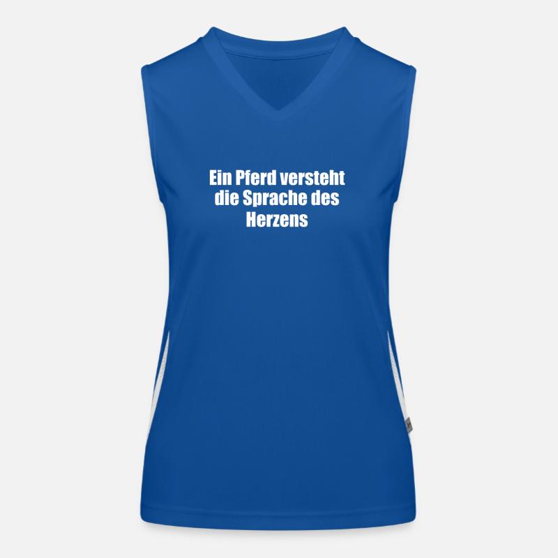 Reiten - Ein Pferd versteht die Sprache des Funktionelles Kontrast-Tank Top für Frauen