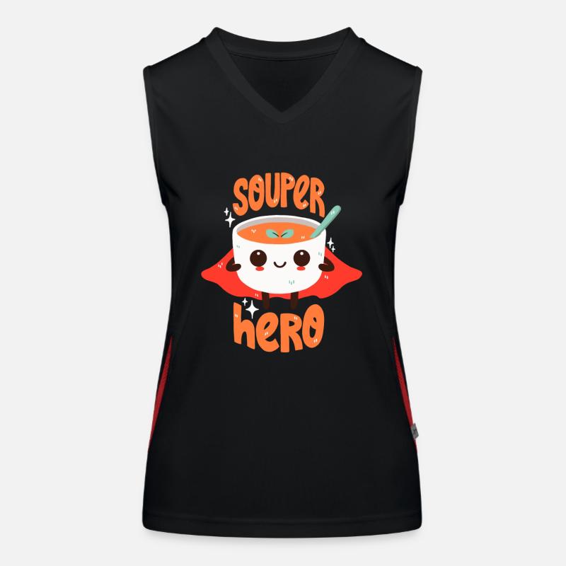 Superhelden-Suppe Funktionelles Kontrast-Tank Top für Frauen