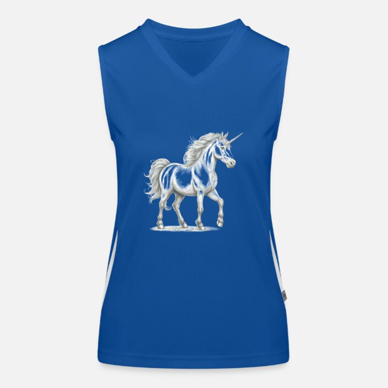 Einhörner Einhorn Fabeltiere Märchenfigur Funktionelles Kontrast-Tank Top für Frauen