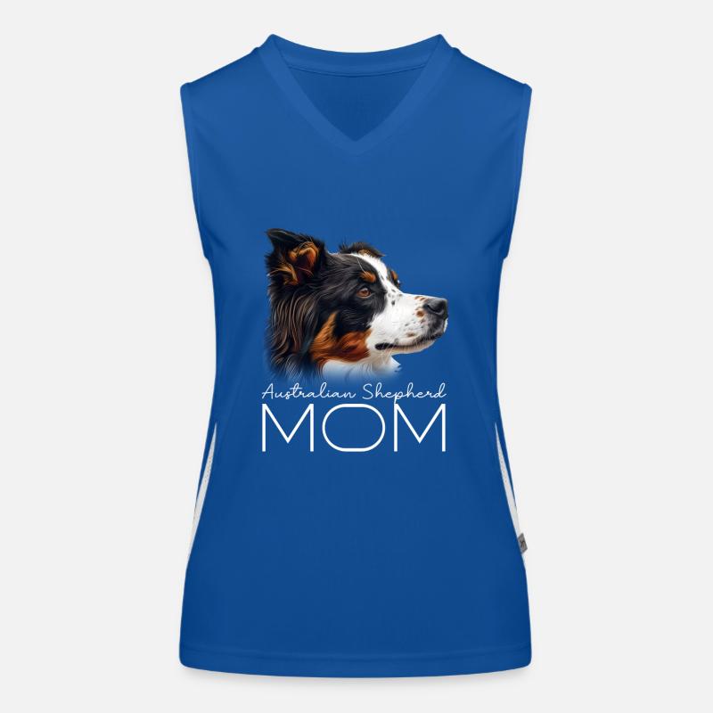 Australian Shepherd Mama Women's Functional Contrast Tank Top