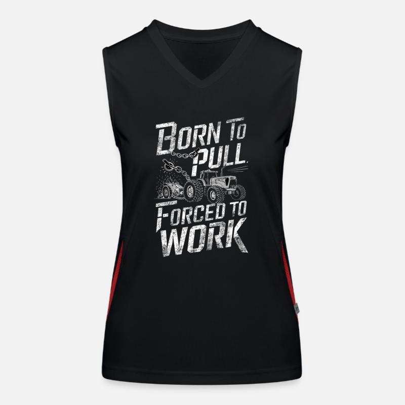 Tractor Pulling Tractor Pulling Tractor Power Farm Women's Functional Contrast Tank Top
