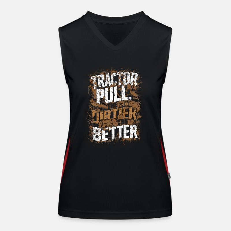 Tractor Pulling Tractor Pulling Tractor Power Farm Women's Functional Contrast Tank Top