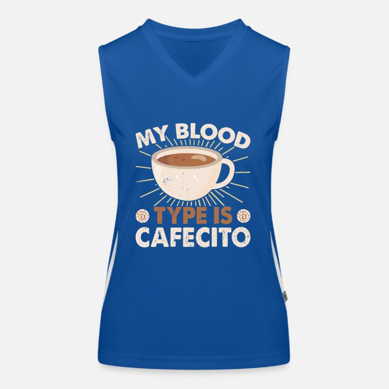 Café espagnol design « cafecito & Concha Lovers » Débardeur respirant contrasté Femme