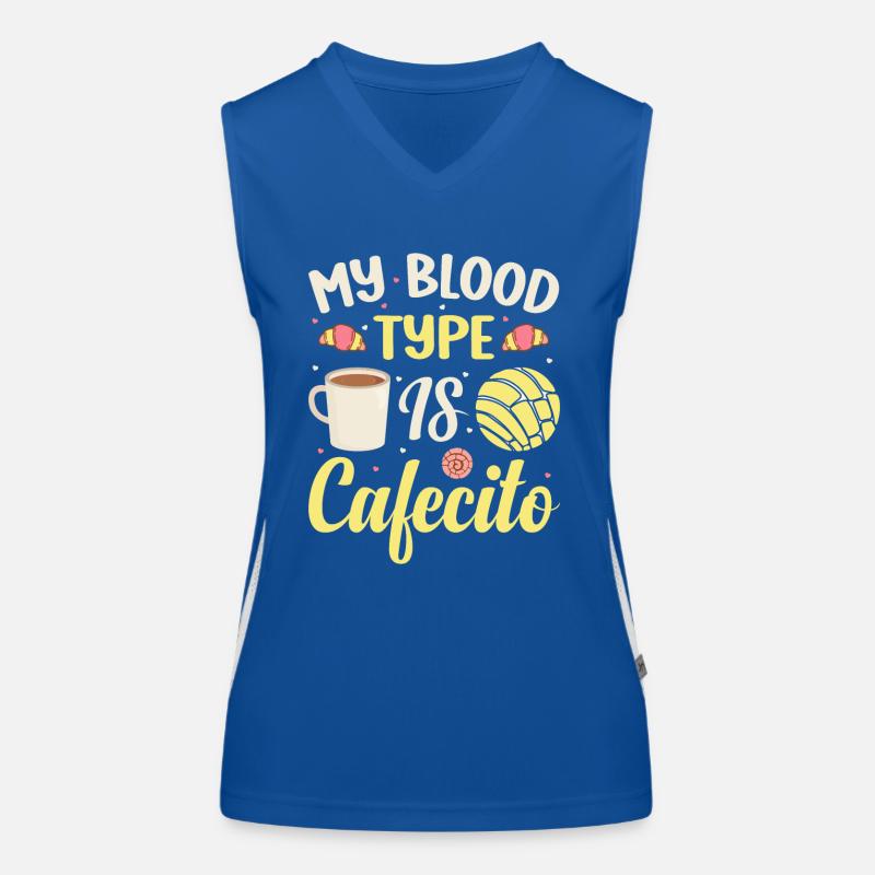 Spanisches Kaffeedesign „cafecito & Concha Lovers“ Funktionelles Kontrast-Tank Top für Frauen