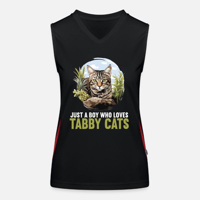 Tabby Kätzchen Tabby Katze Funktionelles Kontrast-Tank Top für Frauen