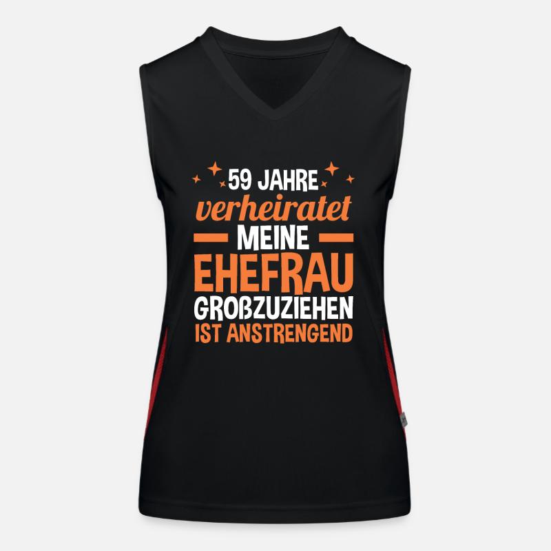 Mariage Mariage de marée 59 ans de mariage Débardeur respirant contrasté Femme