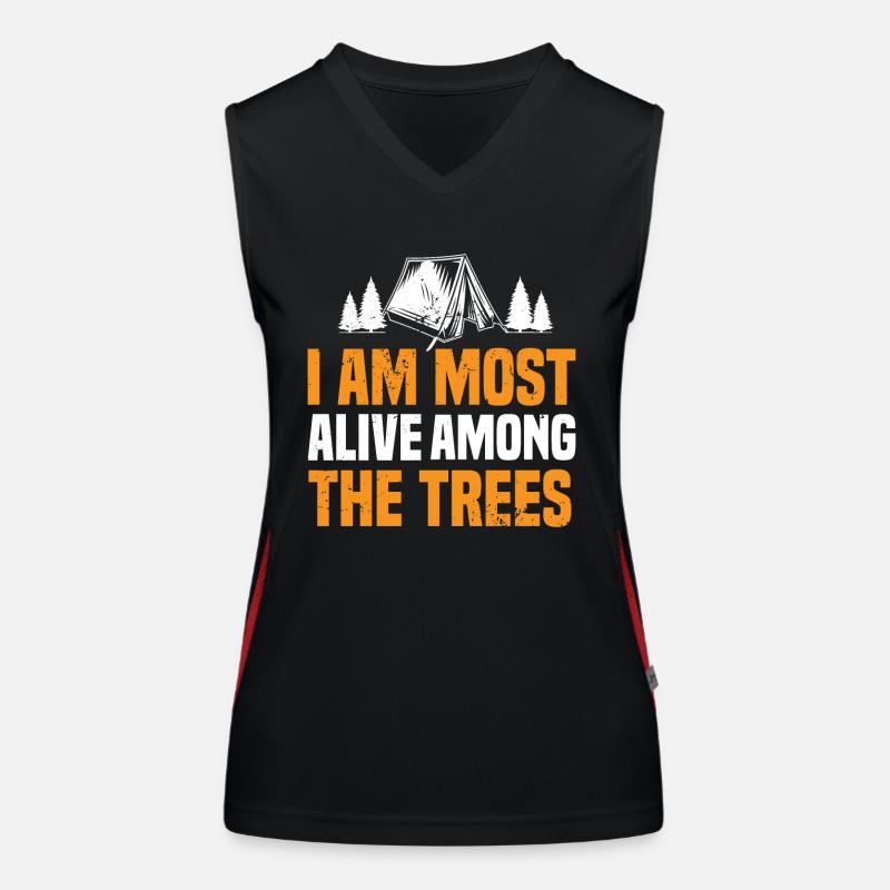 Ich bin am lebendigsten unter den Bäumen. Funktionelles Kontrast-Tank Top für Frauen