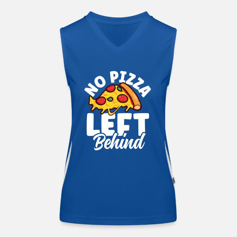 No Pizza Left Behind Funktionelles Kontrast-Tank Top für Frauen