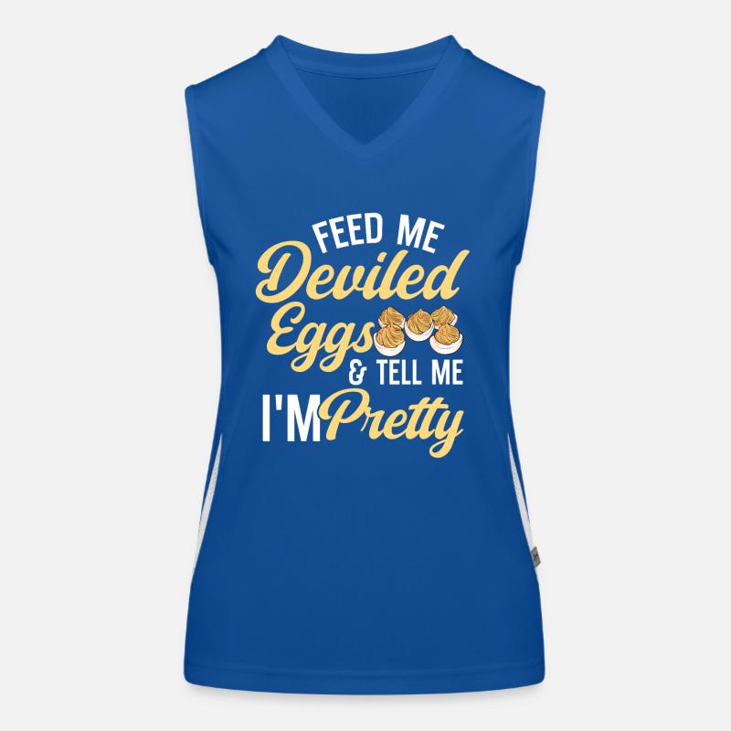 Gefüllte Eier Deviled Eggs Funktionelles Kontrast-Tank Top für Frauen
