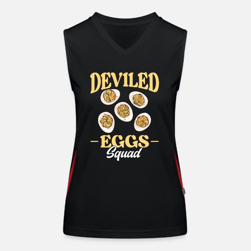 Gefüllte Eier Deviled Eggs Funktionelles Kontrast-Tank Top für Frauen