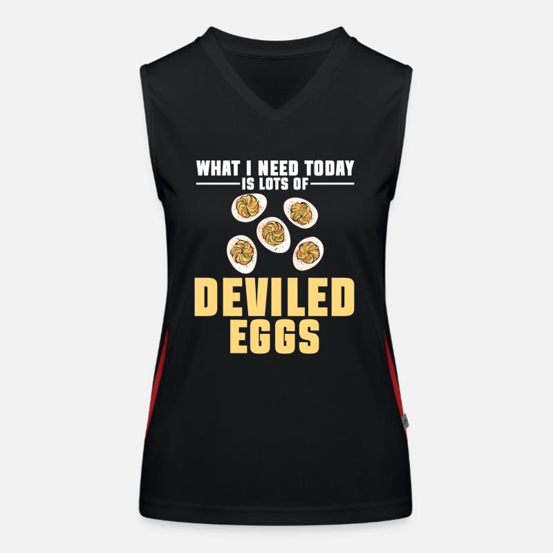 Gefüllte Eier Deviled Eggs Funktionelles Kontrast-Tank Top für Frauen