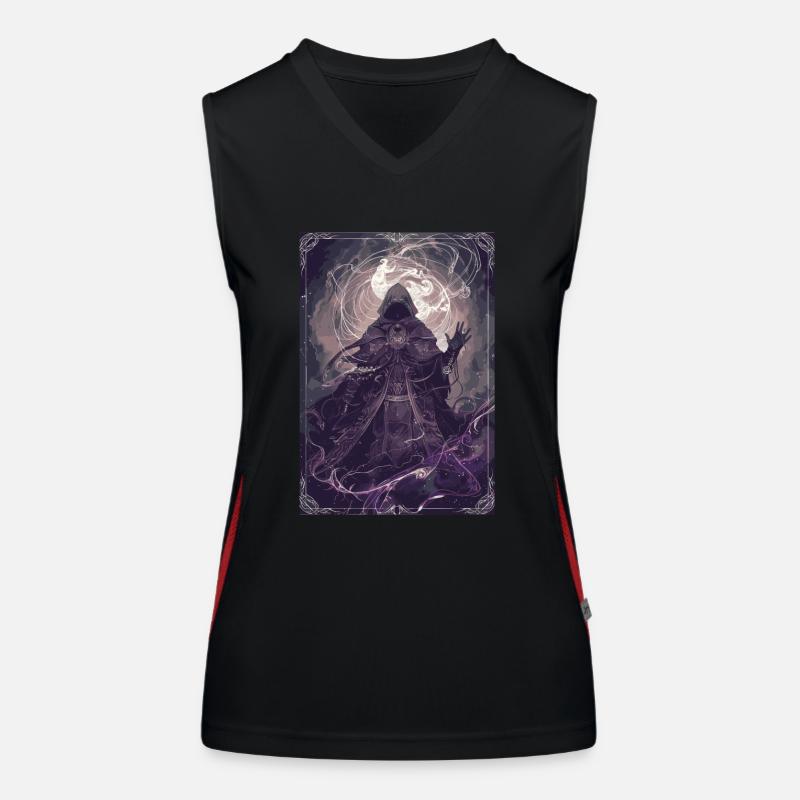 Der Zauberer Tarot Funktionelles Kontrast-Tank Top für Frauen