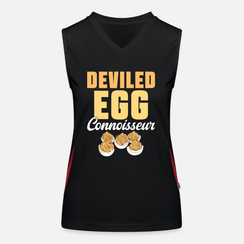 Gefüllte Eier Deviled Eggs Funktionelles Kontrast-Tank Top für Frauen
