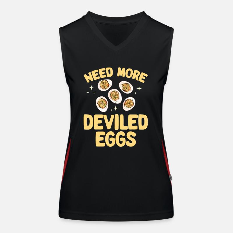 Gefüllte Eier Deviled Eggs Funktionelles Kontrast-Tank Top für Frauen