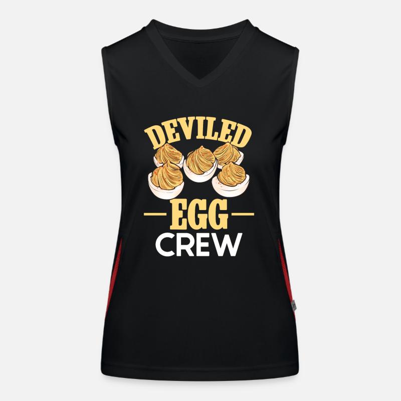 Gefüllte Eier Deviled Eggs Funktionelles Kontrast-Tank Top für Frauen