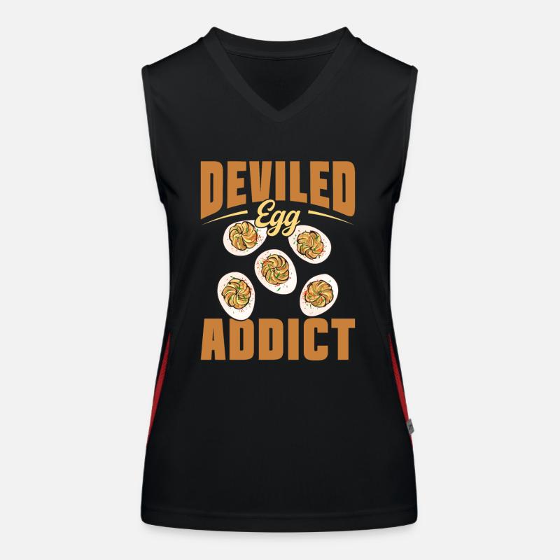 Gefüllte Eier Deviled Eggs Funktionelles Kontrast-Tank Top für Frauen