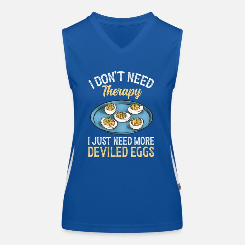 Gefüllte Eier Deviled Eggs Funktionelles Kontrast-Tank Top für Frauen