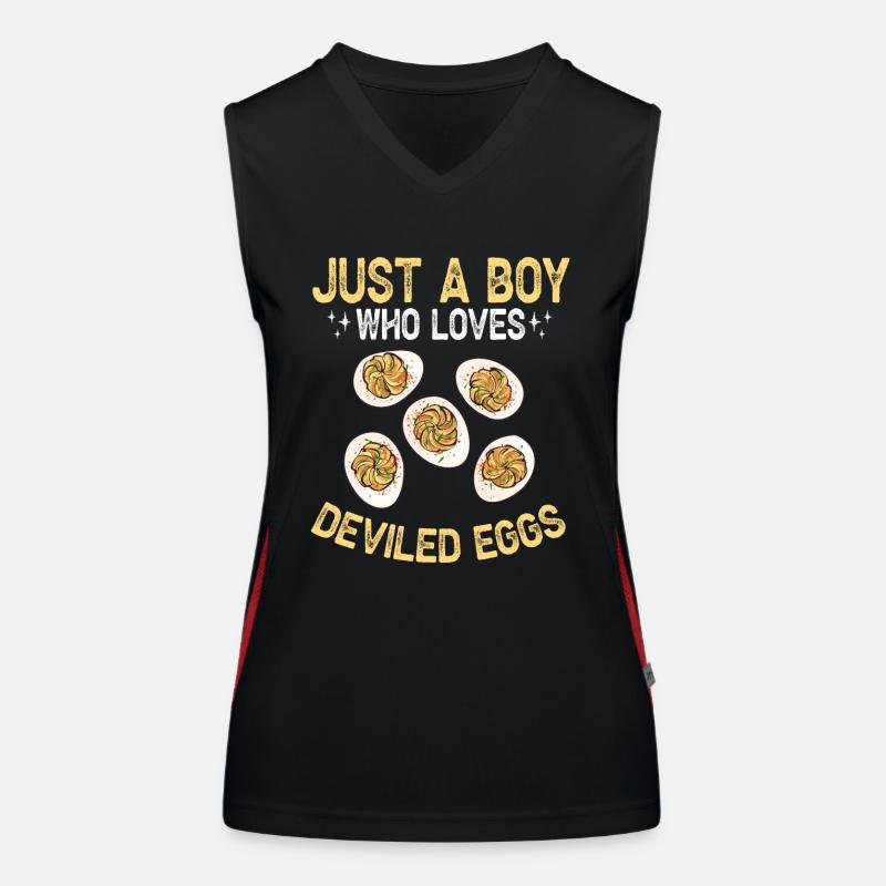 Gefüllte Eier Deviled Eggs Funktionelles Kontrast-Tank Top für Frauen