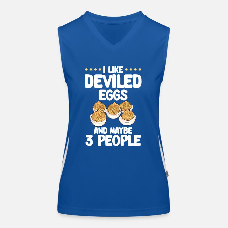 Gefüllte Eier Deviled Eggs Funktionelles Kontrast-Tank Top für Frauen