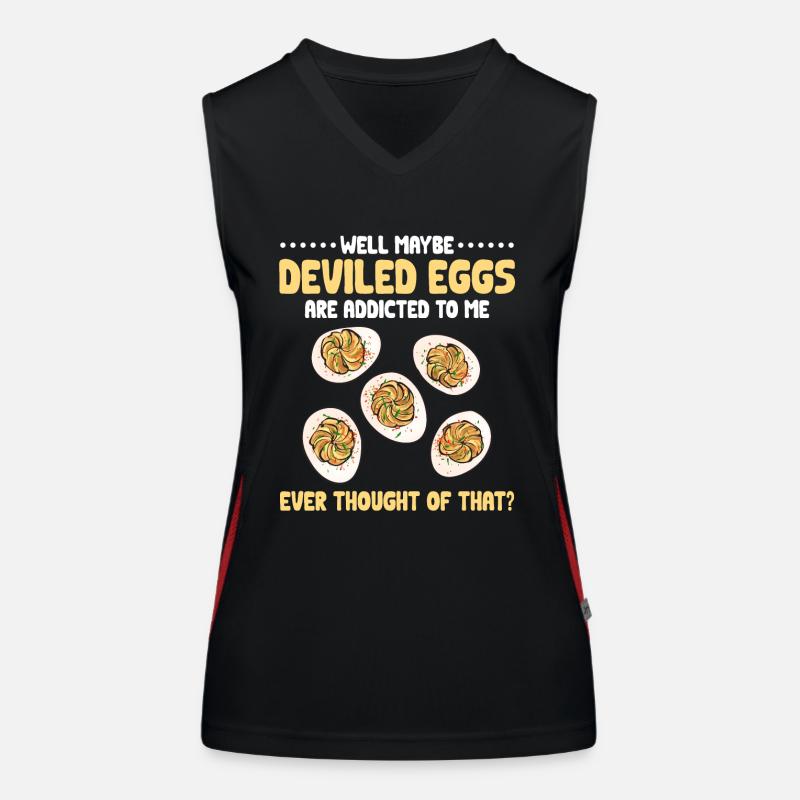 Gefüllte Eier Deviled Eggs Funktionelles Kontrast-Tank Top für Frauen