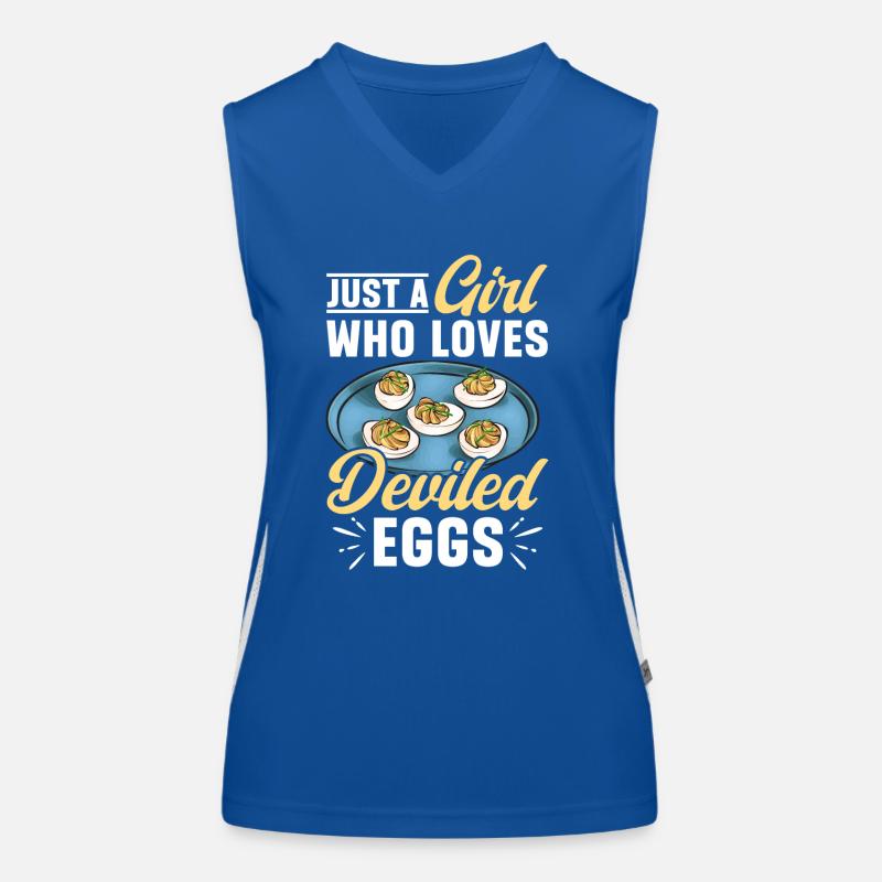 Gefüllte Eier Deviled Eggs Funktionelles Kontrast-Tank Top für Frauen