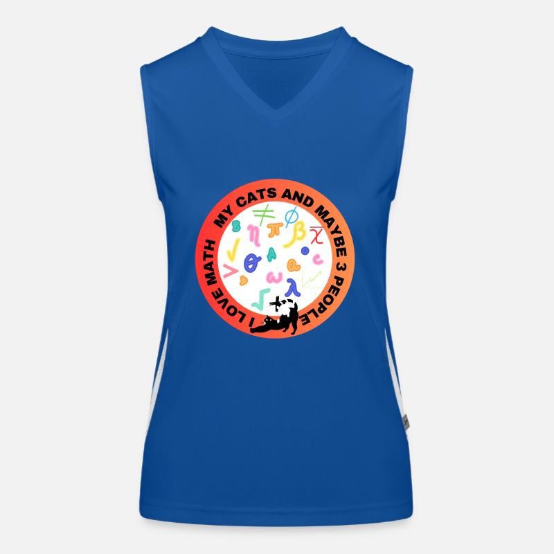 I love math and my cat Women's Functional Contrast Tank Top