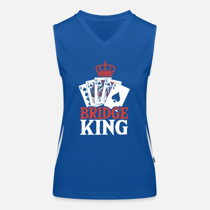 Bridge Card Game Gift Women's Functional Contrast Tank Top