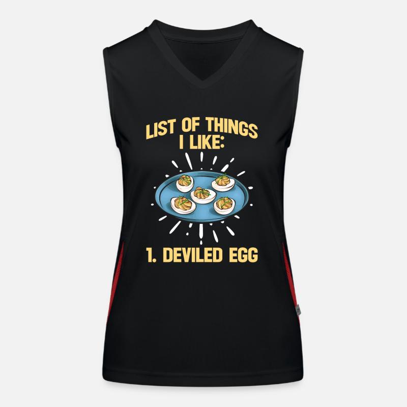 Gefüllte Eier Deviled Eggs Funktionelles Kontrast-Tank Top für Frauen