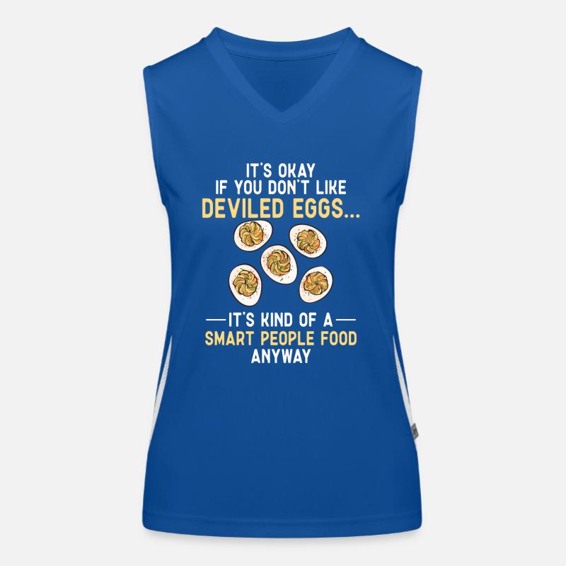 Gefüllte Eier Deviled Eggs Funktionelles Kontrast-Tank Top für Frauen