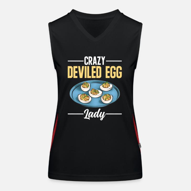 Gefüllte Eier Deviled Eggs Funktionelles Kontrast-Tank Top für Frauen