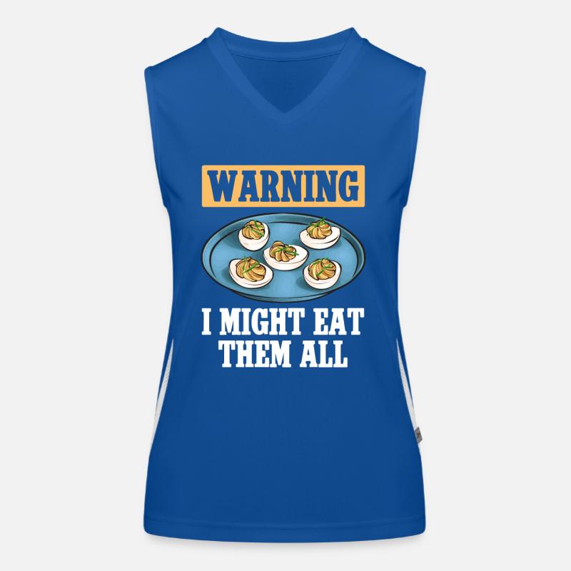 Gefüllte Eier Deviled Eggs Funktionelles Kontrast-Tank Top für Frauen