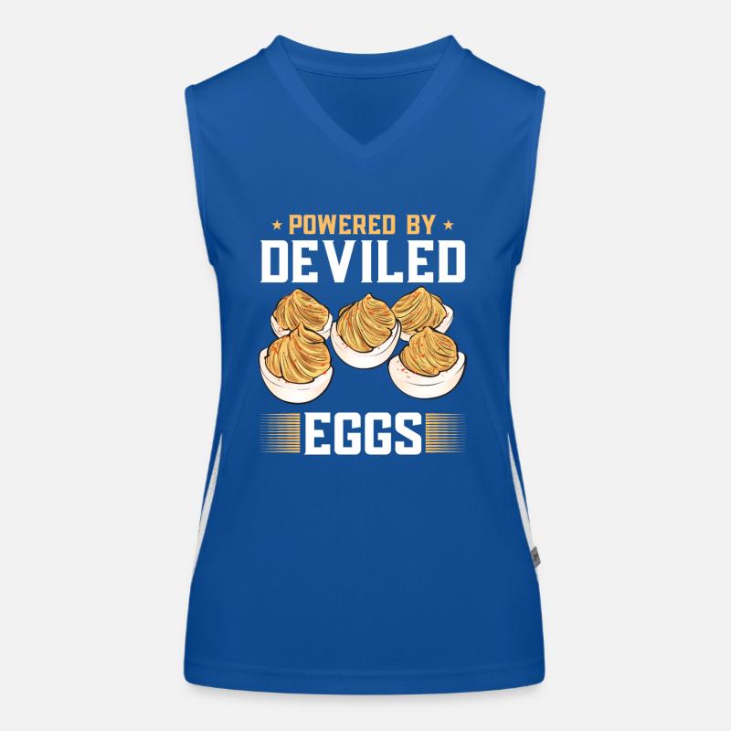 Gefüllte Eier Deviled Eggs Funktionelles Kontrast-Tank Top für Frauen