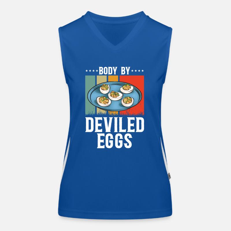Gefüllte Eier Deviled Eggs Funktionelles Kontrast-Tank Top für Frauen