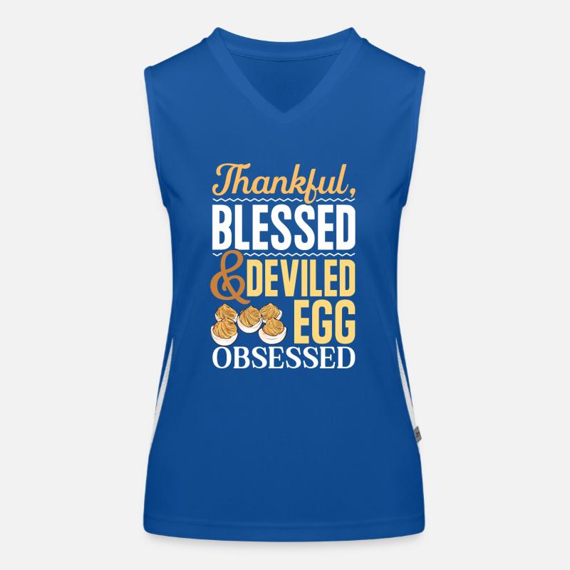 Gefüllte Eier Deviled Eggs Funktionelles Kontrast-Tank Top für Frauen