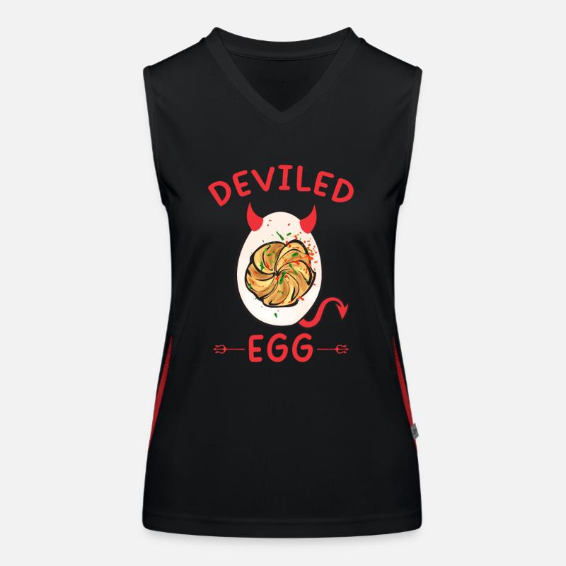 Gefüllte Eier Deviled Eggs Funktionelles Kontrast-Tank Top für Frauen