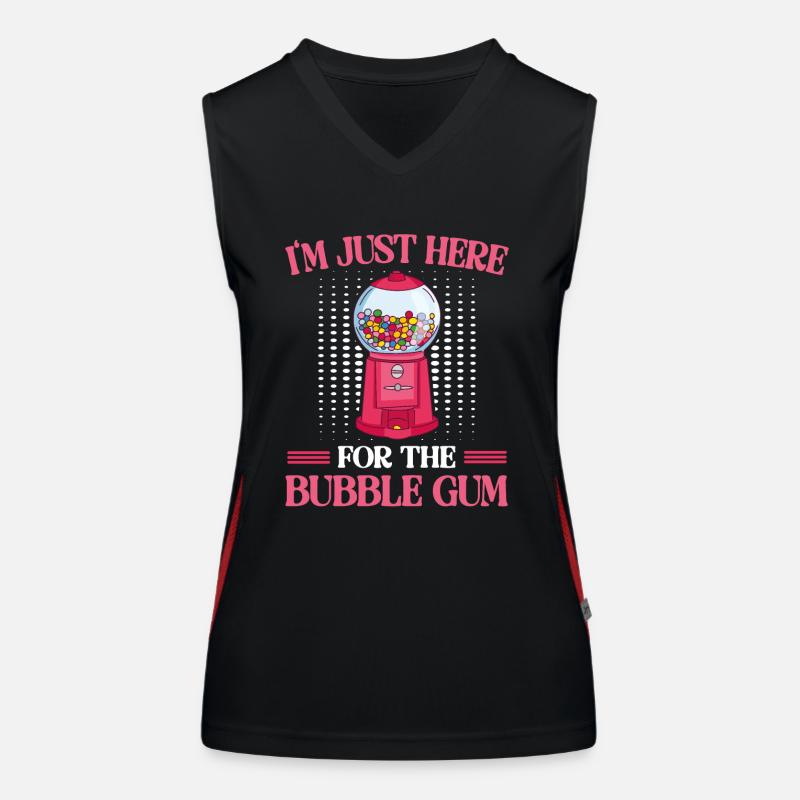 I'm Just Here For The Bubble Gum Chewing Gums Funktionelles Kontrast-Tank Top für Frauen
