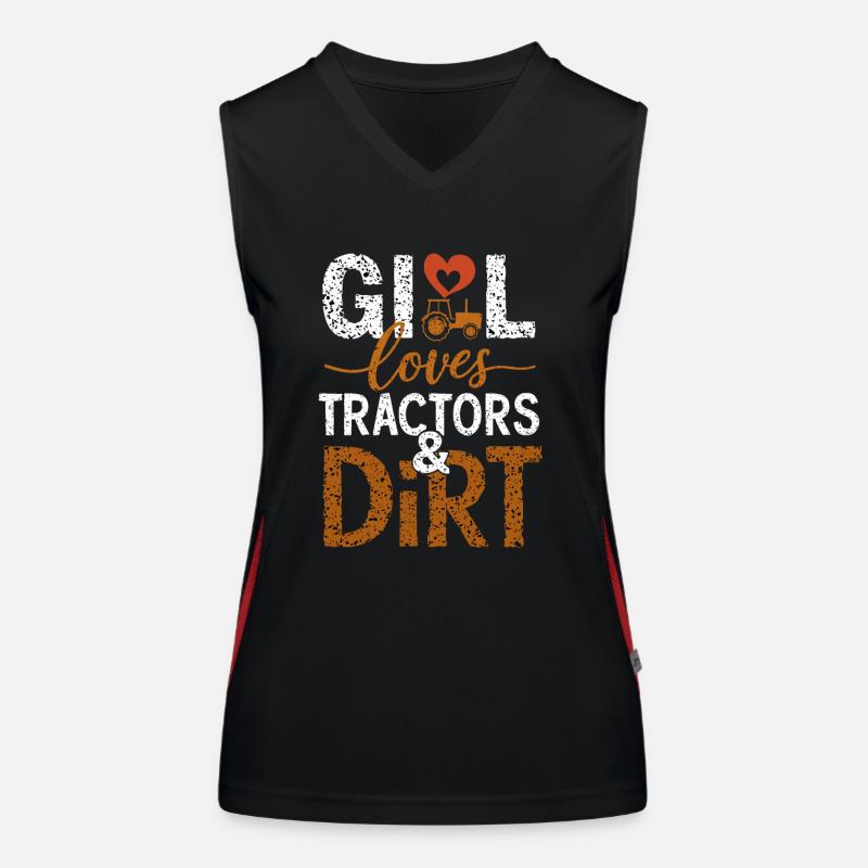 Tractor Pulling Tractor Pulling Tractor Power Farm Women's Functional Contrast Tank Top