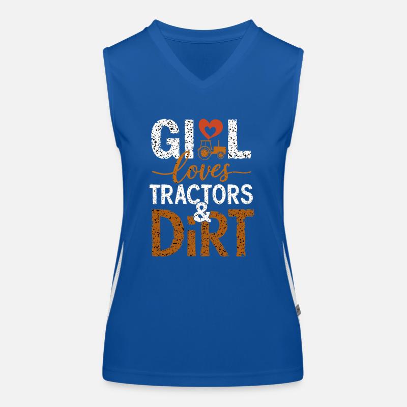 Tractor Pulling Tractor Pulling Tractor Power Farm Women's Functional Contrast Tank Top