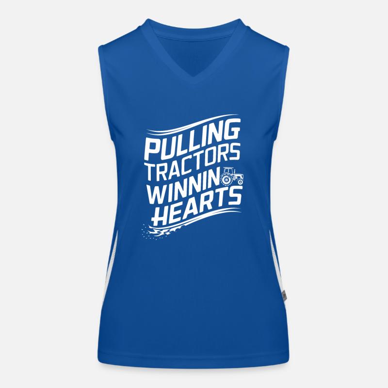 Tractor Pulling Tractor Pulling Tractor Power Farm Women's Functional Contrast Tank Top